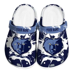 personalized memphis grizzlies splatter pattern clog best selling