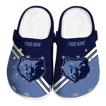personalized memphis grizzlies striped accents clog best selling