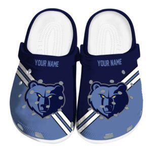 personalized memphis grizzlies striped accents clog best selling