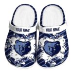 personalized memphis grizzlies zigzag paint burst clog best selling