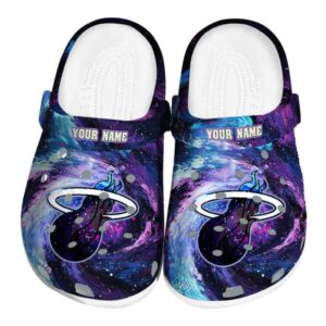 personalized miami heat galaxy swirl clog best selling