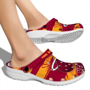 personalized miami heat paint splatter graphics clog fashion forward