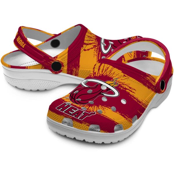 personalized miami heat paint splatter graphics clog high quality
