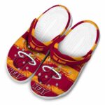 personalized miami heat paint splatter graphics clog best selling