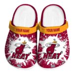 personalized miami heat splash art clog best selling