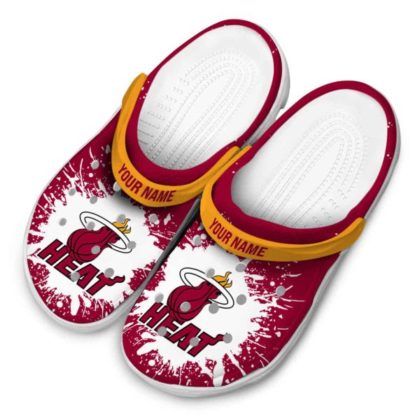 personalized miami heat splash art clog latest model