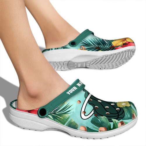 personalized miami heat tropical vibes clog fashion forward