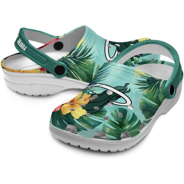 personalized miami heat tropical vibes clog high quality