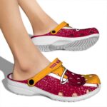 personalized miami heat vertical stripes clog best selling