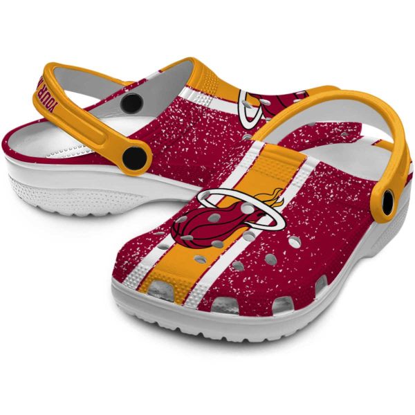 personalized miami heat vertical stripes clog high quality