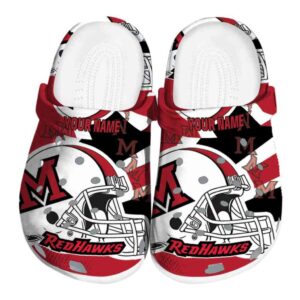 personalized miami redhawks football helmet clog best selling
