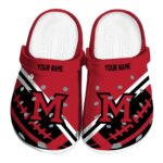 personalized miami redhawks football motif clog best selling