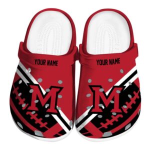 personalized miami redhawks football motif clog best selling