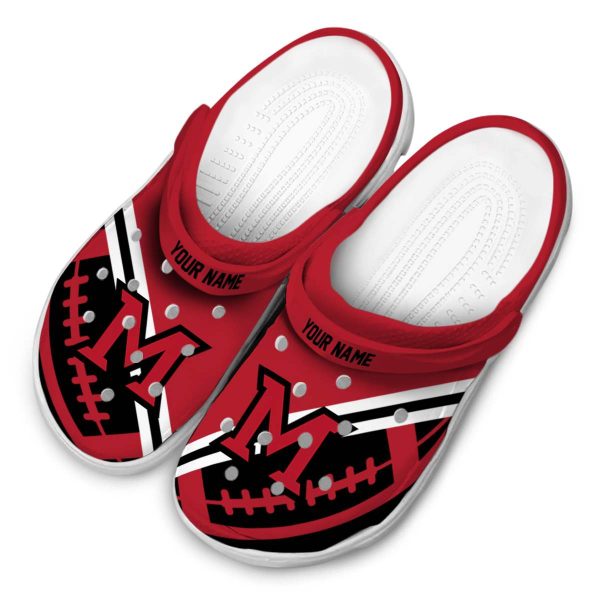 personalized miami redhawks football motif clog latest model