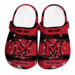 personalized miami redhawks paint splatter graphics clog best selling