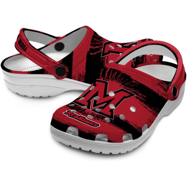 personalized miami redhawks paint splatter graphics clog high quality