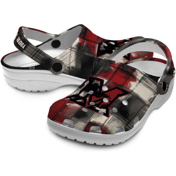personalized miami redhawks plaid fusion clog high quality