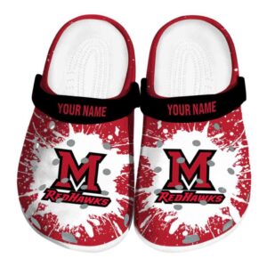 personalized miami redhawks splash art clog best selling