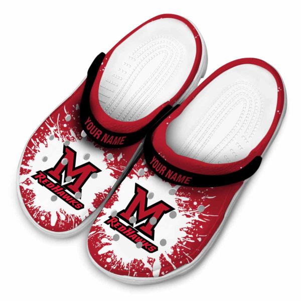 personalized miami redhawks splash art clog latest model