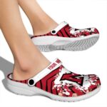 personalized miami redhawks zigzag paint burst clog best selling