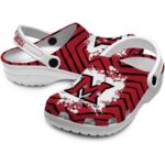 personalized miami redhawks zigzag paint burst clog best selling