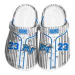 personalized middle tennessee blue raiders pinstripe pattern clog best selling