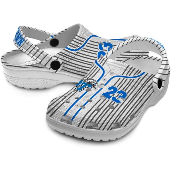 personalized middle tennessee blue raiders pinstripe pattern clog high quality