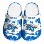 Personalized Middle Tennessee Blue Raiders Splatter Pattern Clog 1 personalized middle tennessee blue raiders splatter pattern clog best selling