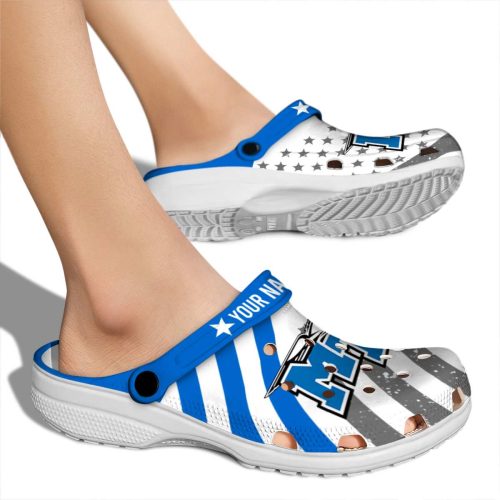 personalized middle tennessee blue raiders star spangled graphic clog fashion forward