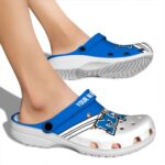 personalized middle tennessee blue raiders striped accents clog best selling