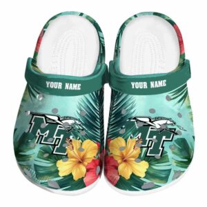 personalized middle tennessee blue raiders tropical vibes clog best selling
