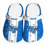 personalized middle tennessee blue raiders vertical stripes clog best selling