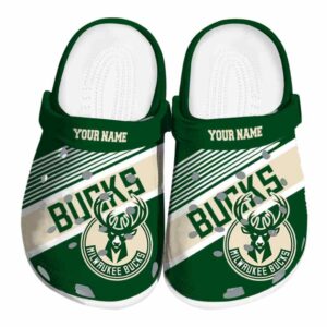 personalized milwaukee bucks vibrant dual tone clog best selling