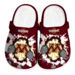 personalized minnesota golden gophers gripping hand clog best selling