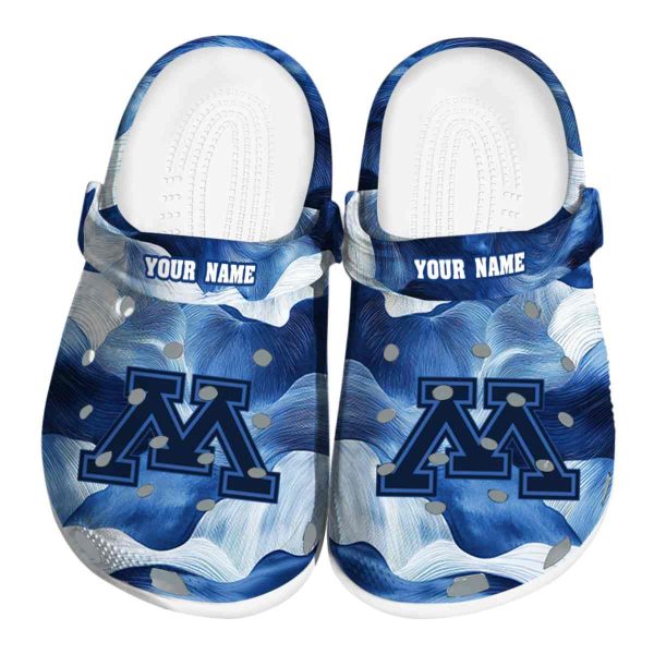 personalized minnesota golden gophers ocean waves clog best selling