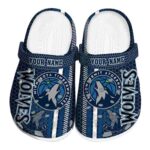 personalized minnesota timberwolves contrasting stripes clog best selling