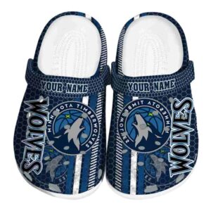 personalized minnesota timberwolves contrasting stripes clog best selling