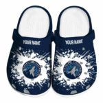 personalized minnesota timberwolves splatter background clog best selling