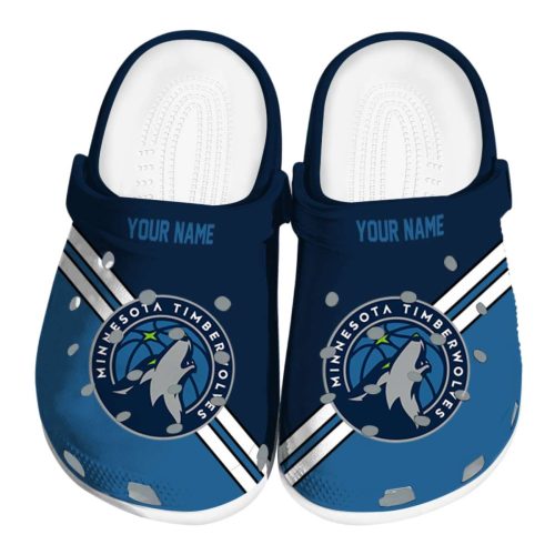 personalized minnesota timberwolves striped accents clog best selling