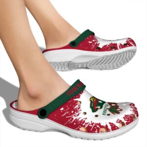 personalized minnesota wild splash art clog fashion forward