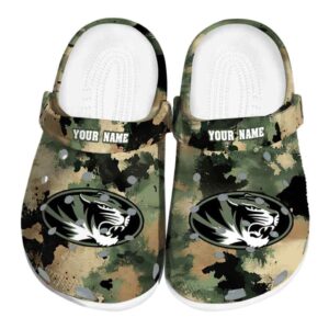 personalized missouri tigers camouflage craze clog best selling