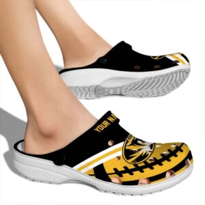 personalized missouri tigers football motif clog fashion forward
