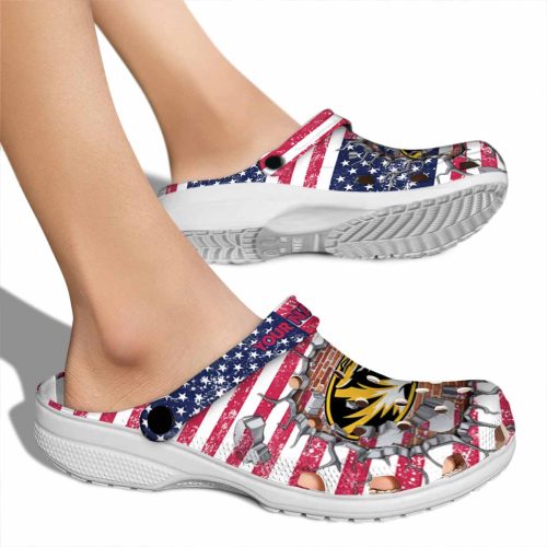 personalized missouri tigers freedom splinter clog fashion forward