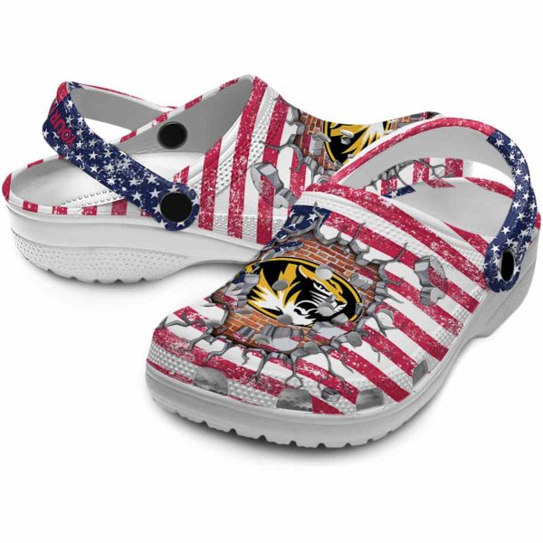 personalized missouri tigers freedom splinter clog high quality