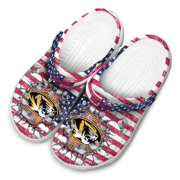 personalized missouri tigers freedom splinter clog latest model
