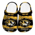 personalized missouri tigers paint splatter graphics clog best selling