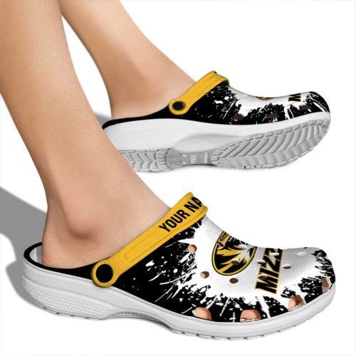 personalized missouri tigers splash art clog fashion forward
