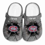 personalized montreal canadiens cracked ground texture clog best selling