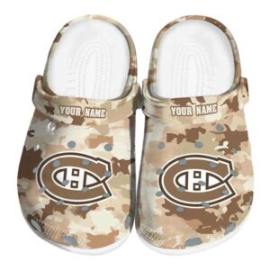 personalized montreal canadiens desert camo clog best selling