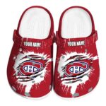 personalized montreal canadiens splash motif background clog best selling